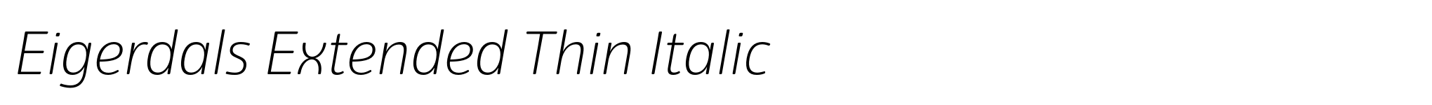 Eigerdals Extended Thin Italic image